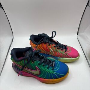 NIKE LEBRON XXI YOUTH size 3Y Basketball Shoes Multicolor Sneakers HF6819 -400